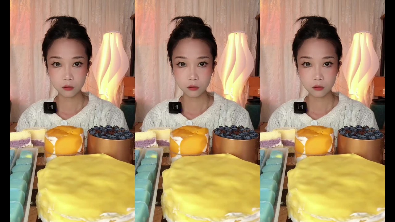 千层和芒果 #千层芒果 #蓝莓巧克力罐子 #好吃的