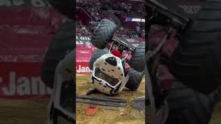 Monster Mutt Dalmatian Crash #youtubeshorts #monsterjam #2024 #sendit #monstertruck #sunrise #shorts