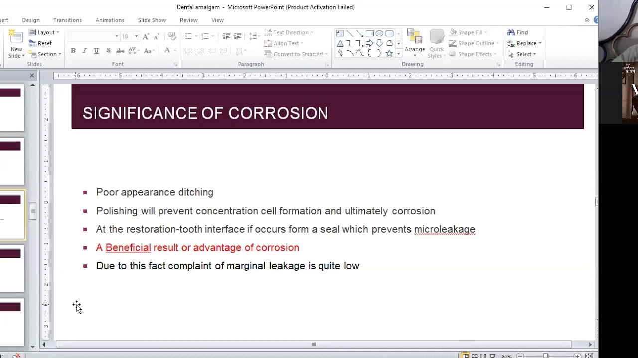 significance of corrosion in dental amalgam YouTube