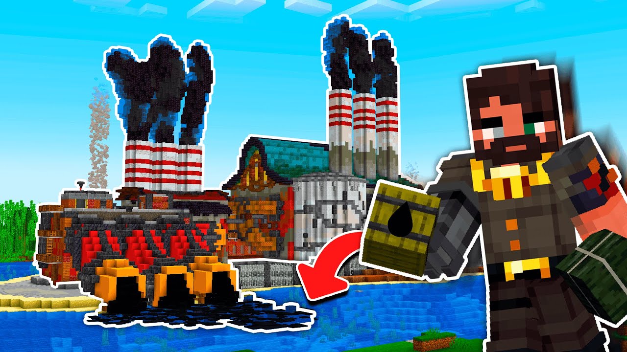 Я построил МЕГА ЗАВОД дизельного топлива в Майнкрафт | БЕРМУДА SMP ...