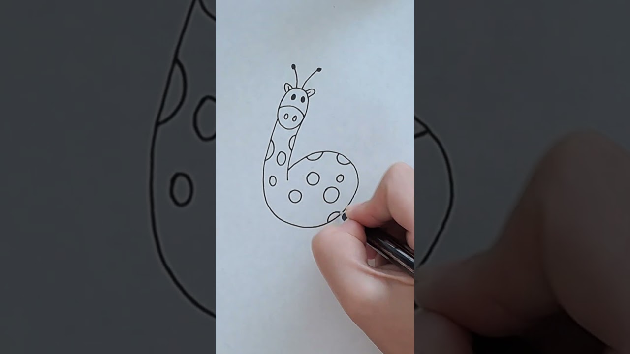 How to draw a giraffe easily   