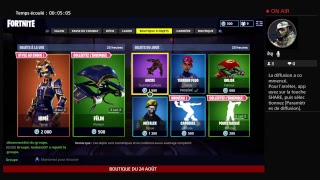 FORNITE BOUTIQUE DU 25 AOÛT