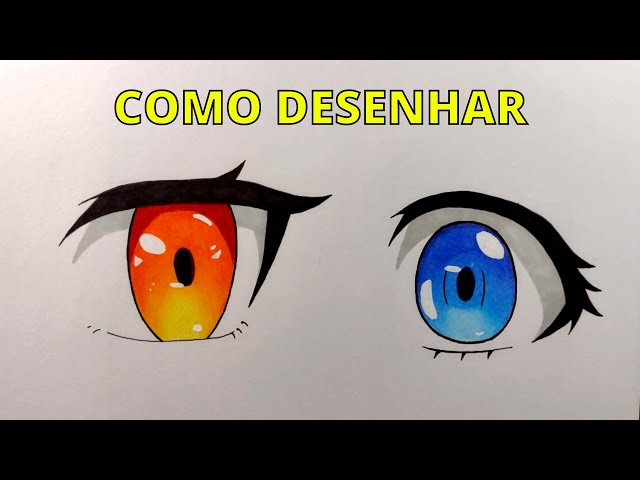 Tutorial De Desenho De Olho Humano. Olho No Estilo Anime. Pestanas