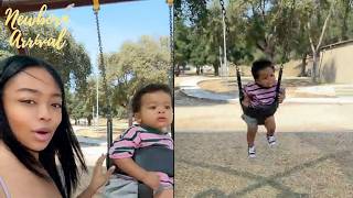 Skai Jackson's Son Kasai Loves To Swing Real High At The Park! 😆