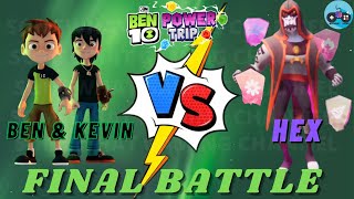 Ben 10 CO-OP BEN & KEVIN vs HEX FINAL BOSS Power Trip [No Commentary]