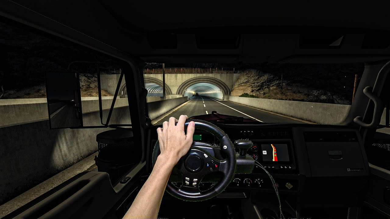 Night Travel Kenworth W900 American Simulator 2 Real Hand