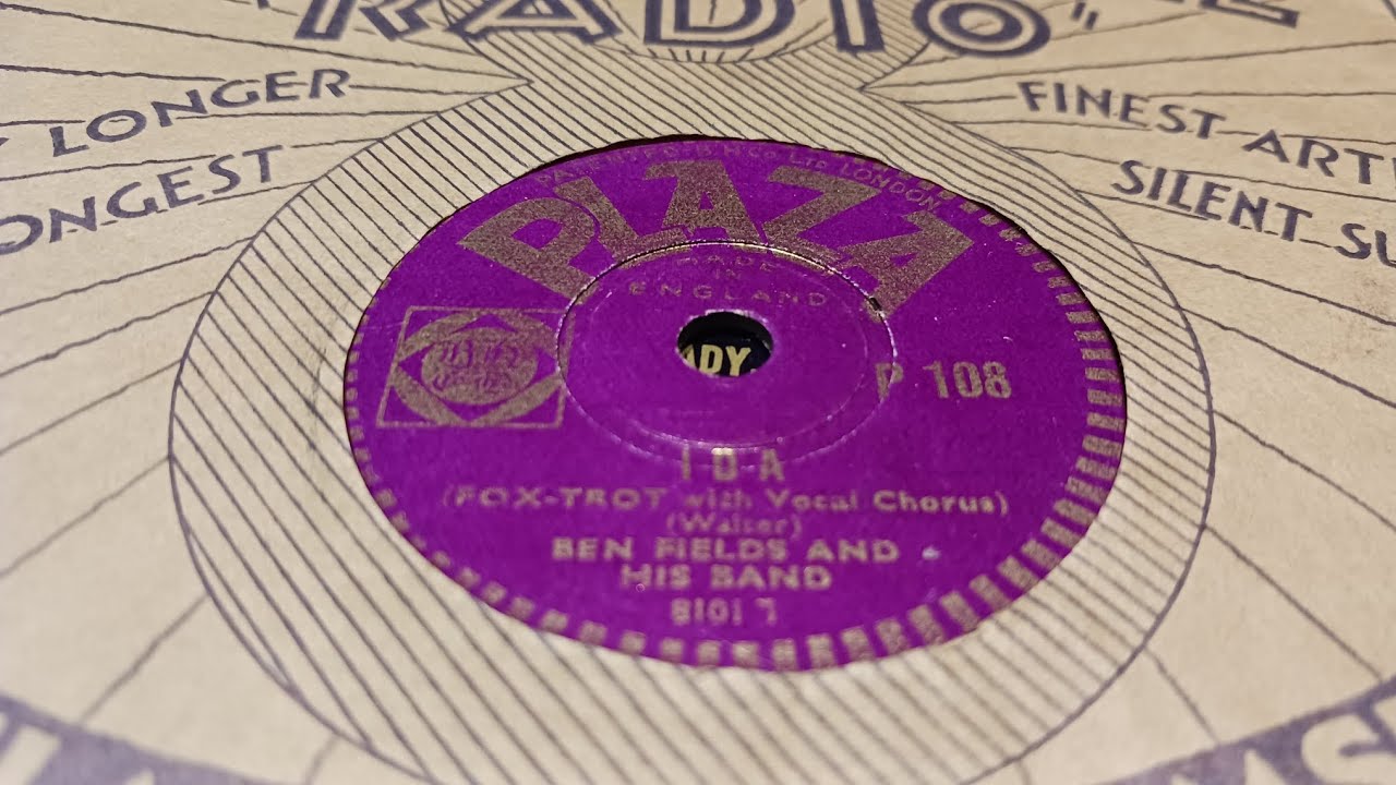"IDA" by Ben Fields and His Band 1933 (English Label) - YouTube