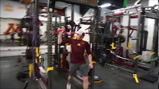 Split Stance OH External Rotation OCI Oscillatory Isometrics