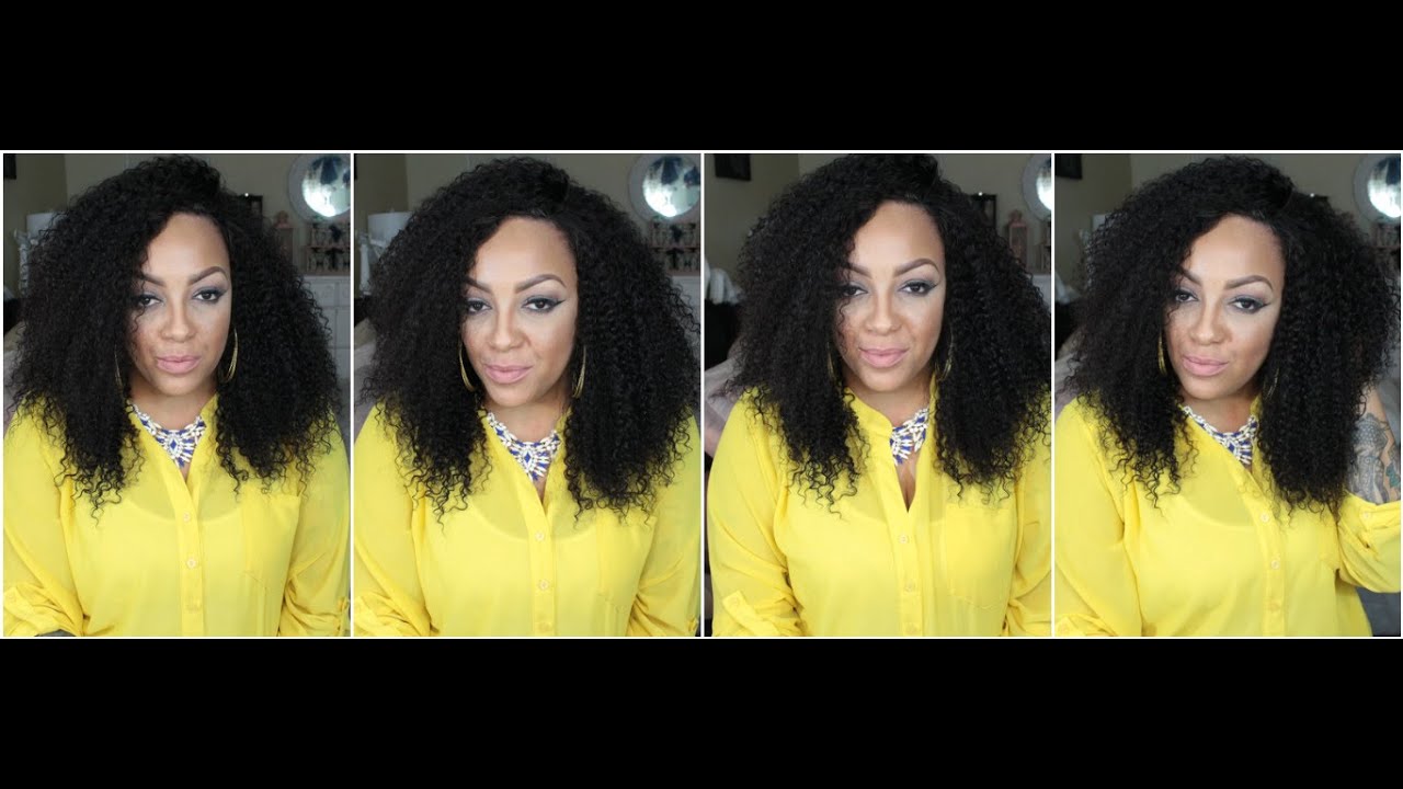 NATURAL Kinky Curly Lace Front FLIP OVER METHOD NO PART Comingbuy.com