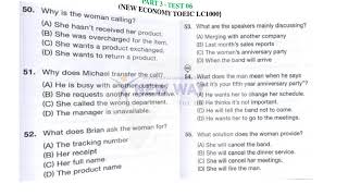 Luyện Nghe - NEW ECONOMY TOEIC - PART 3 - TEST 06