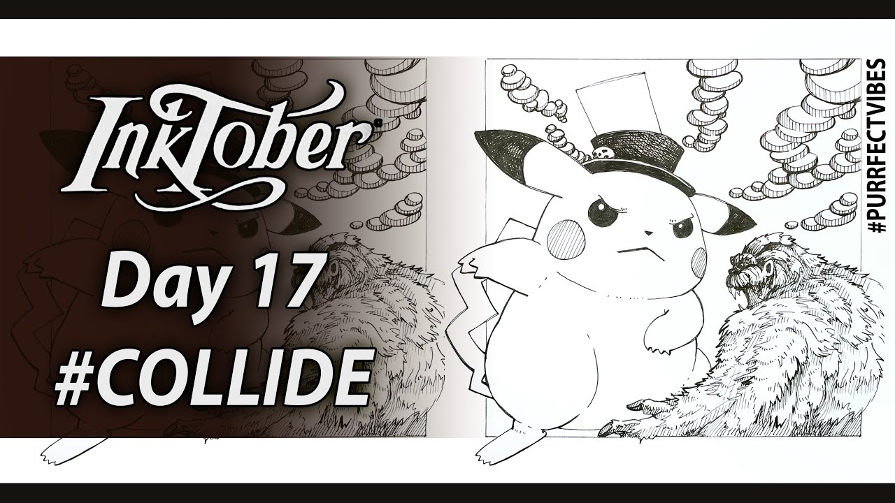 Inktober 2021 Challenge! - Prompt 17 / Day 17 - Collide