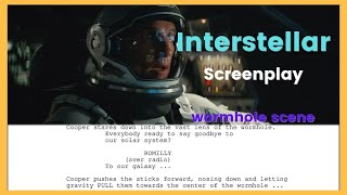 Interstellar Screenplay Wormhole scene
