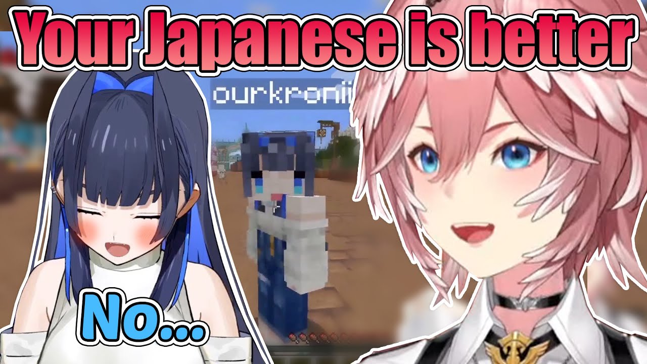 Kronii Gets Flustered when Lui Praises Her Improved Japanese