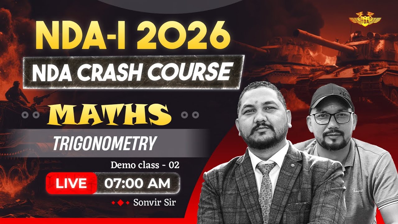 Trigonometry, NDA Crash Course 2026, Demo-02 | Maths Live Class by Sonvir Sir