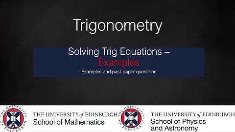 Nat 5 Maths | Solving Trig Equations - Examples