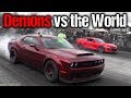 Dodge Demon Takes on EVERYTHING! Camaro ZL1, GT350, Corvettes, Much More!
