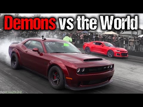 dodge-demon-takes-on-everything!-camaro-zl1,-gt350,-corvettes,-much-more!