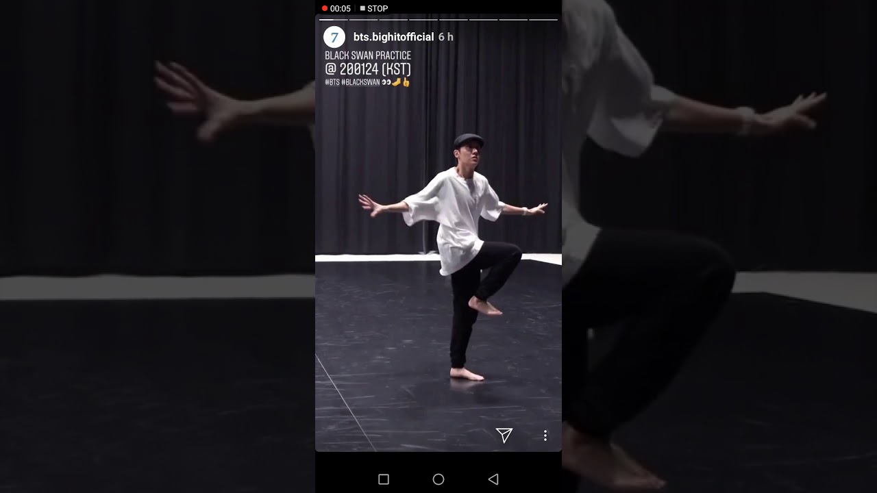 BTS Instagram Black Swan Dance Practice