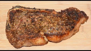 This technique to cook a medium steak in the oven is great way without
smoking up your house. that i cooked was n.y strip but a...