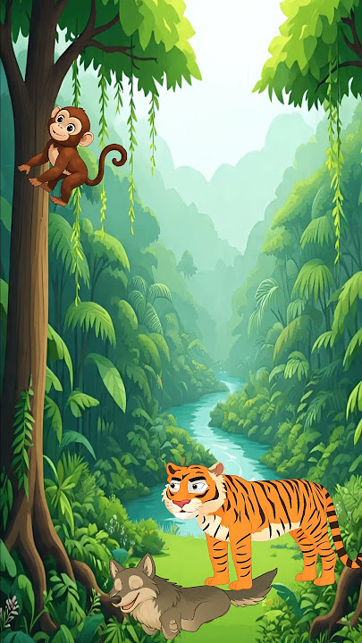Tiger story #animation #carton #fox #cat #elephant #funny#999.shorts.story.viral. trending.autodraft