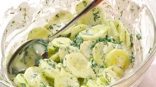 Ensalada de pepino con eneldo - Recetas de ensaladas - Recetas de cocina