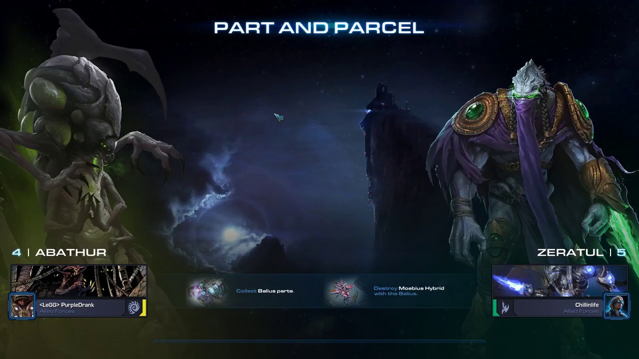 Starcraft II Co-op - Abathur - Level 4 - Part and Parcel (Normal ...