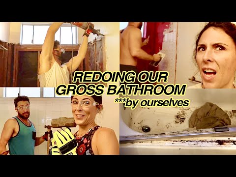Extreme DIY Makeover on Our *GROSS* Bathroom