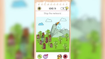 Brain Test All-Star: IQ Boost Level 73 Stop the meteors!
