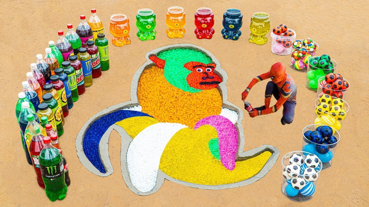 Cara Membuat Eksperimen Monyet Pisang di Pasir Campur Coca Cola, Fanta, dan Pepsi
