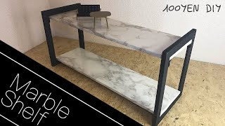 【100均DIY】モノトーンな大理石風シェルフ作り【Awesome Interior Idea】