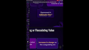 Co agulation or flocculation value #surfacechemistryclass12