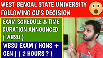 WEST BENGAL STATE UNIVERSITY EXAM | wbsu | wbsu final exam | wbsu exam date | cu | nbu | wbsu exam