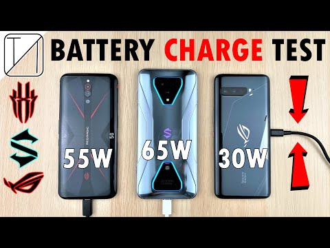 Asus ROG Phone 3 vs Black Shark 3 Pro vs RedMagic 5G Charging Speed Test