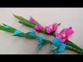 How to make gladiolus paper flowers crepe paper tutorial alizay diy