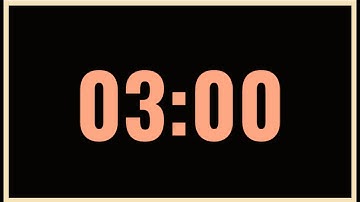 3 Minute Timer Countdown with Background Clock Ticking Sound + Alarm | Study, Workout, Cooking