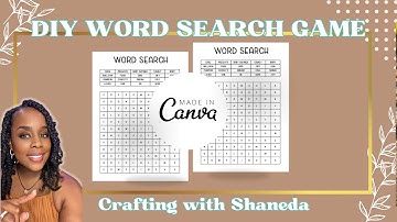 Word Search Puzzle in Canva -Fun Tutorial- Crafting with Shaneda