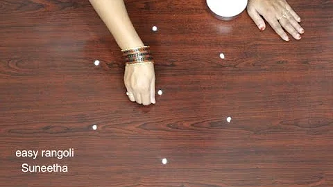 Cute Muggulu🌸Best floer rangoli designs for beginners🌸easy kolam with 3 dots🌸Simple rangoli design