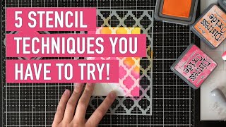 5 Stencil Techniques You Have to Try! | Justine Hovey for Scrapbook.com