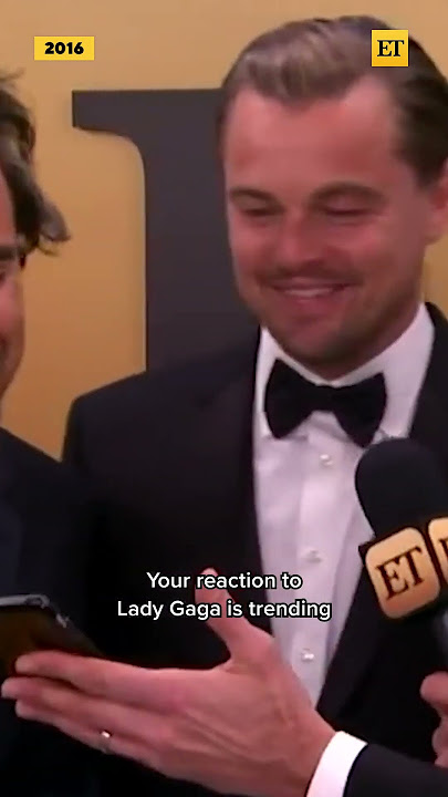 Leonardo DiCaprio Reacts to His VIRAL Golden Globes Lady Gaga Moment #shorts