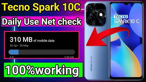 tecno spark 10C daily net use kese chack karain || How to check use internet Tecno spark 10C