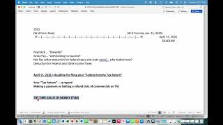 Video of Pay Stub + Federal & State Tax Withholdings