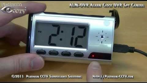 Plug in and Charge Battery - Hidden Nanny Alarm Clock Spy Camera - ALM-DVR1 ALM-DVRHD1