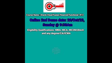 Oracle Fusion Cloud Financials Functional Demo