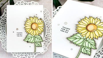 Copic Coloring One Layer Card by Pretty Pink Posh