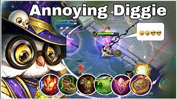 Diggie Annoying And Unkillable Hero With Tank Build - Mobile Legends