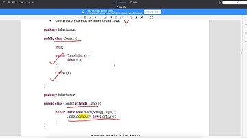 What is allowed and not allowed in Inheritance in Java video-30
