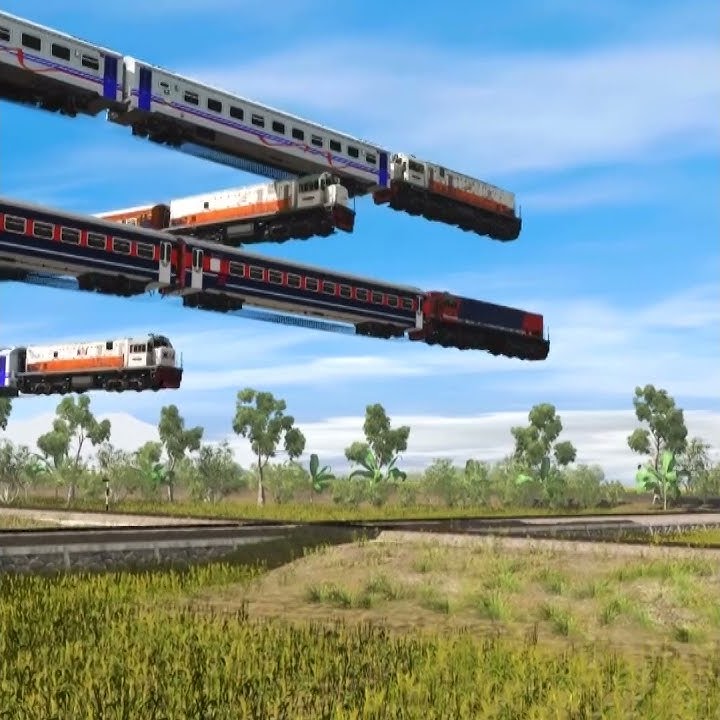 Kereta Api Oleng Rel Di Tinggal Memilih Terbang 🤣 part 2 #Shorts