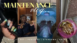 WEEKLY VLOG! ITS MAINTENANCE WEEK! COME WITH ME - HAIR + NAILS + EYEBROWS & MORE!