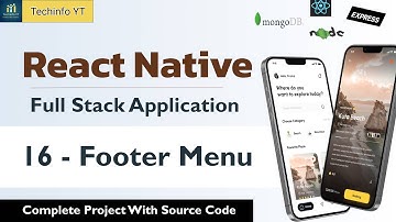 Footer Menu | Building a Fullstack React Native App | React Native project