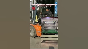 We are loading two layer bubble bag making machine with automatic bag lifting mover